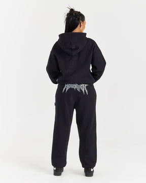 Lustre Oversized Joggers - Black/Rhinestone