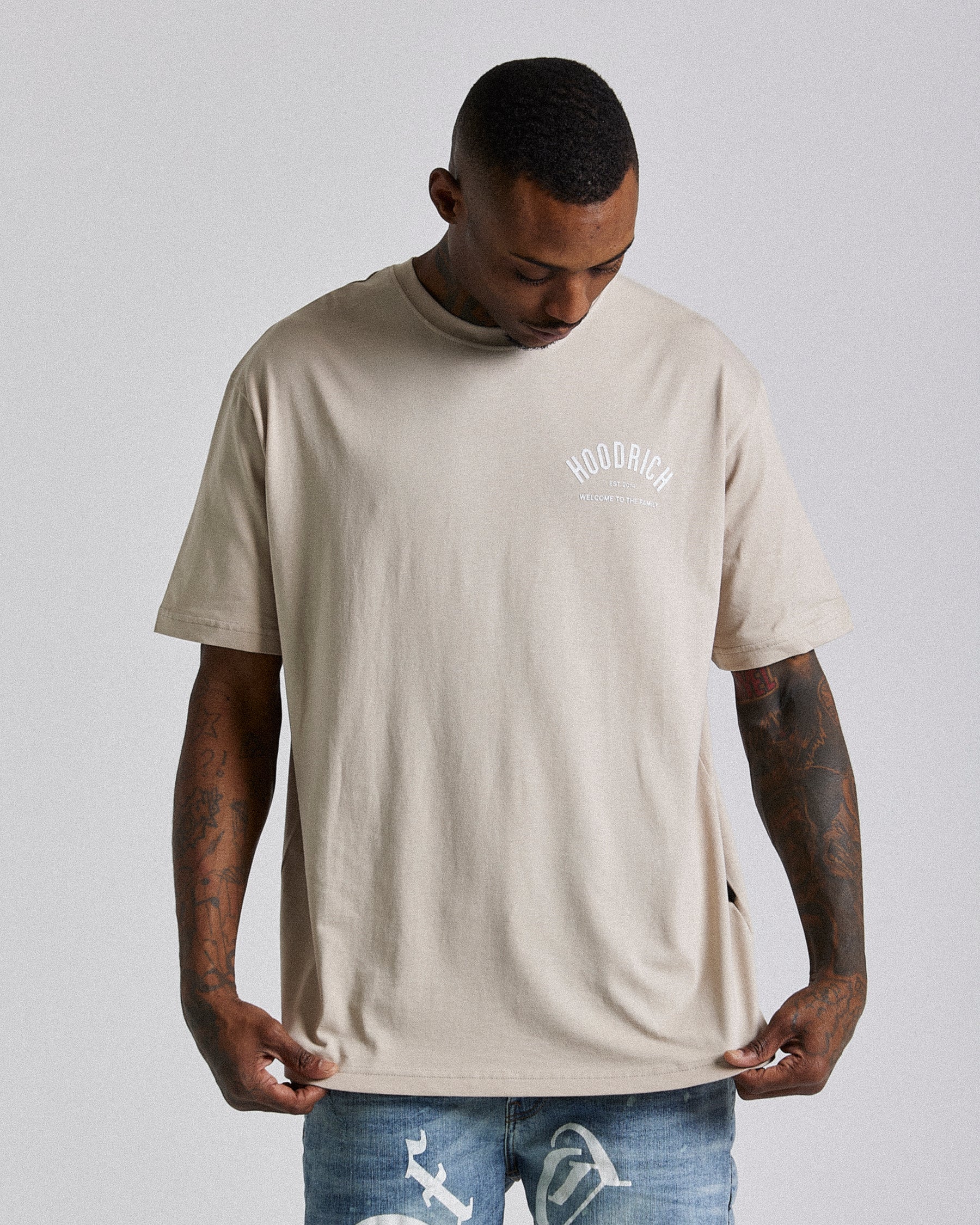 Volcano T-Shirt - Oxford Tan/White