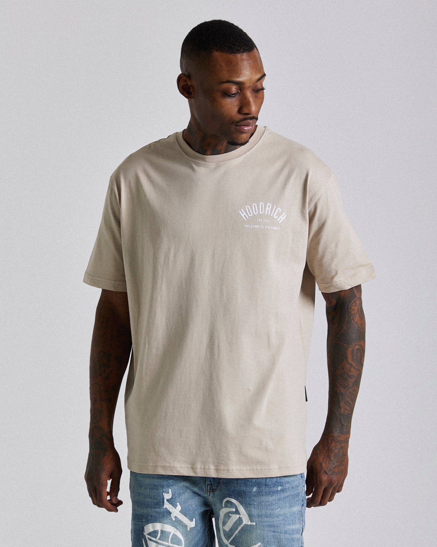 Volcano T-Shirt - Oxford Tan/White